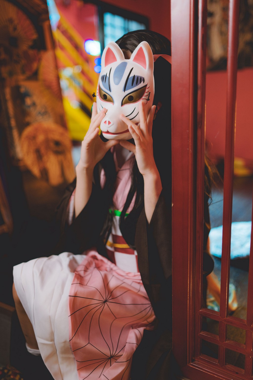 桜桃喵《灶门祢豆子 花间舞》 [Cosplay美女] 写真集[34P]