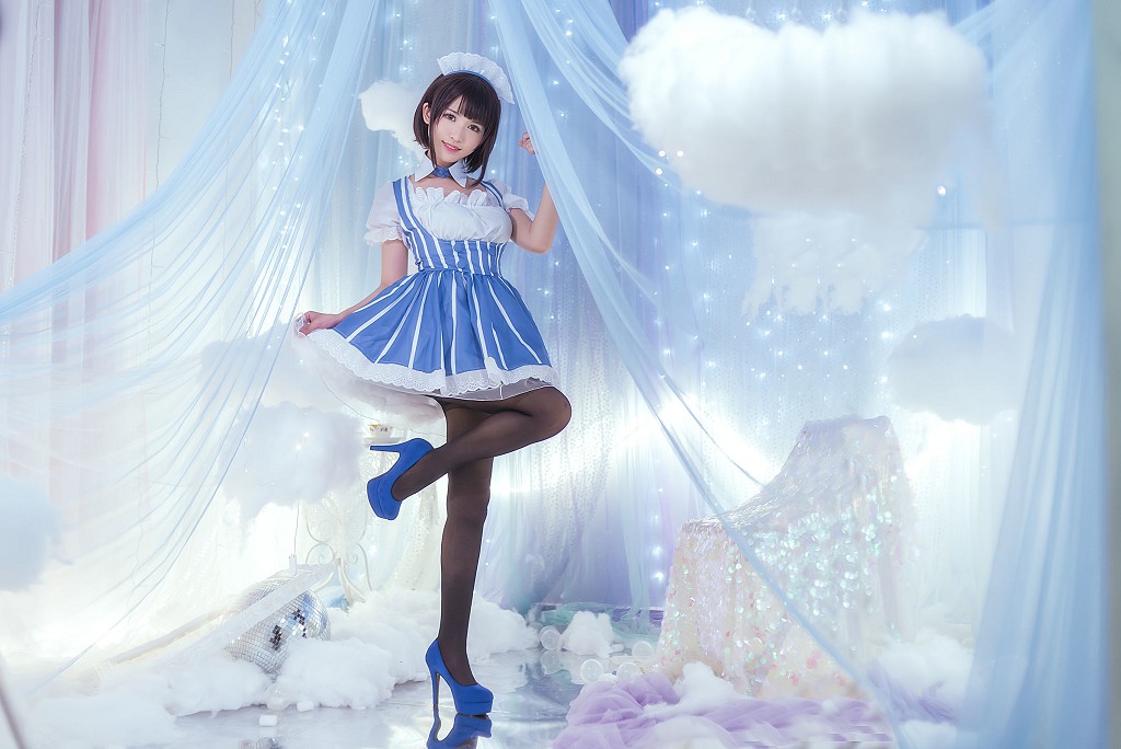 鳗鱼霏儿《加藤惠+女仆+兽耳+樱桃之恋》  [Cosplay美女] 写真集[36P]