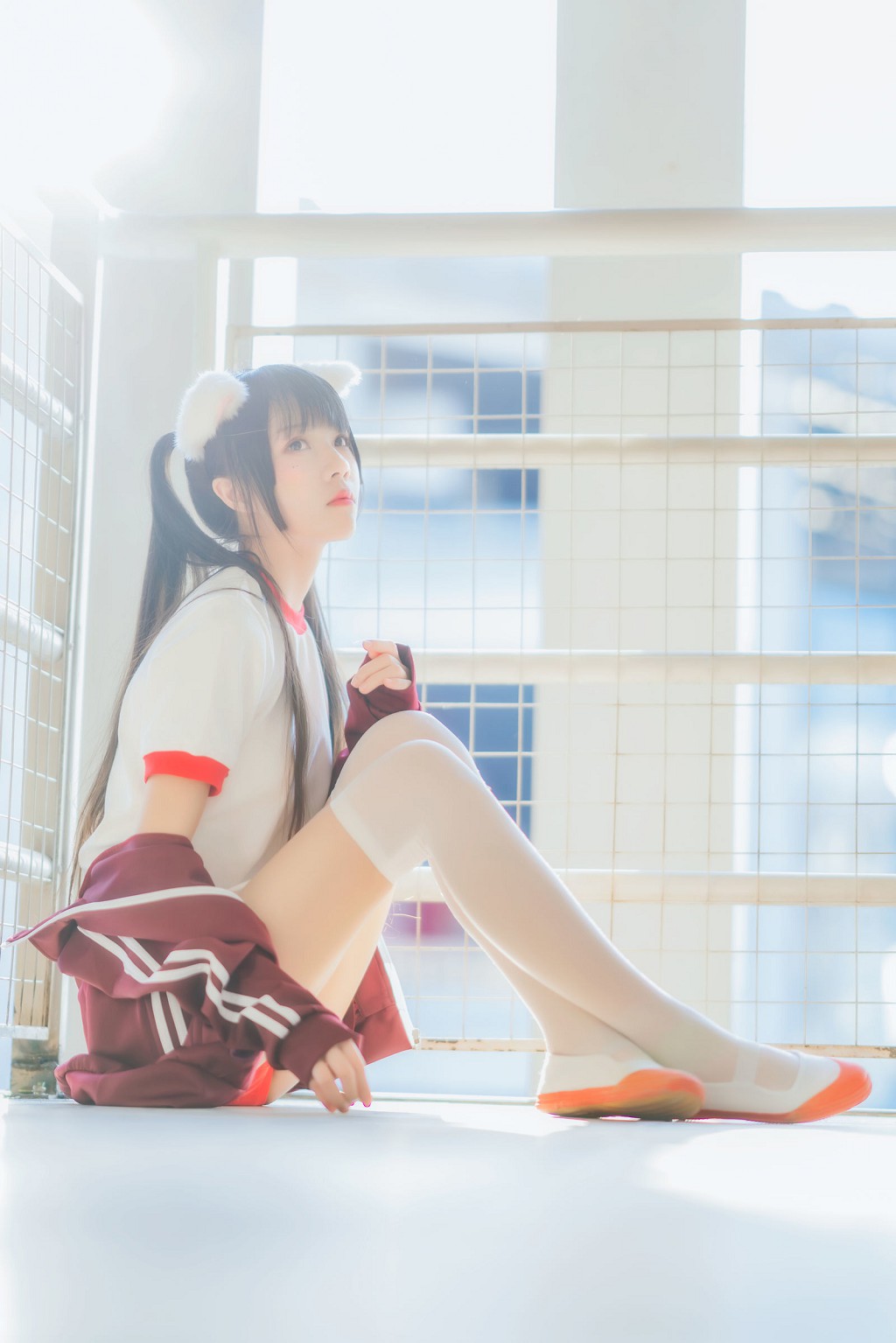 桜桃喵《红色体操服》 [Cosplay美女] 写真集[44P]