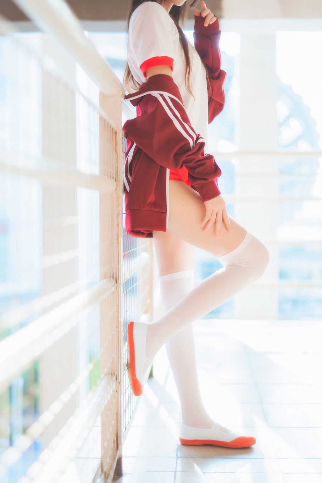 桜桃喵《红色体操服》 [Cosplay美女] 写真集[44P]
