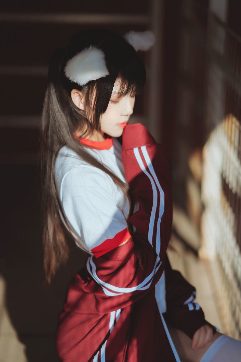 桜桃喵《红色体操服》 [Cosplay美女] 写真集[44P]