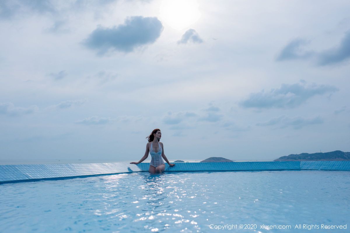 秀人网性感女神沈梦瑶白色蕾丝连体比基尼诱惑曼妙写真