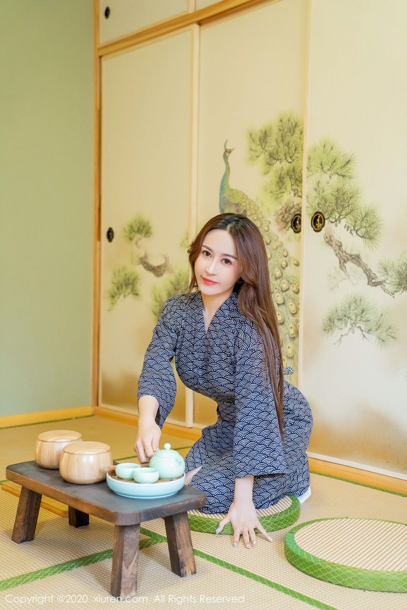 秀人网美女模特周井空日式和服白皙爆乳诱惑大尺度写真