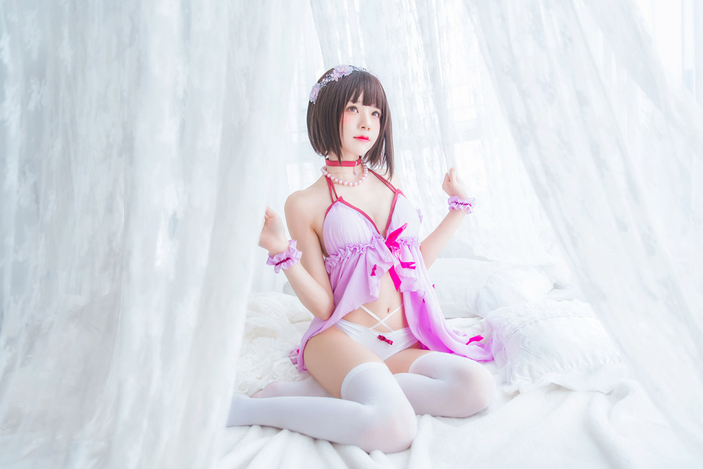 桜桃喵《(加藤惠)小睡裙》 [萝莉COS] 写真集[38P]