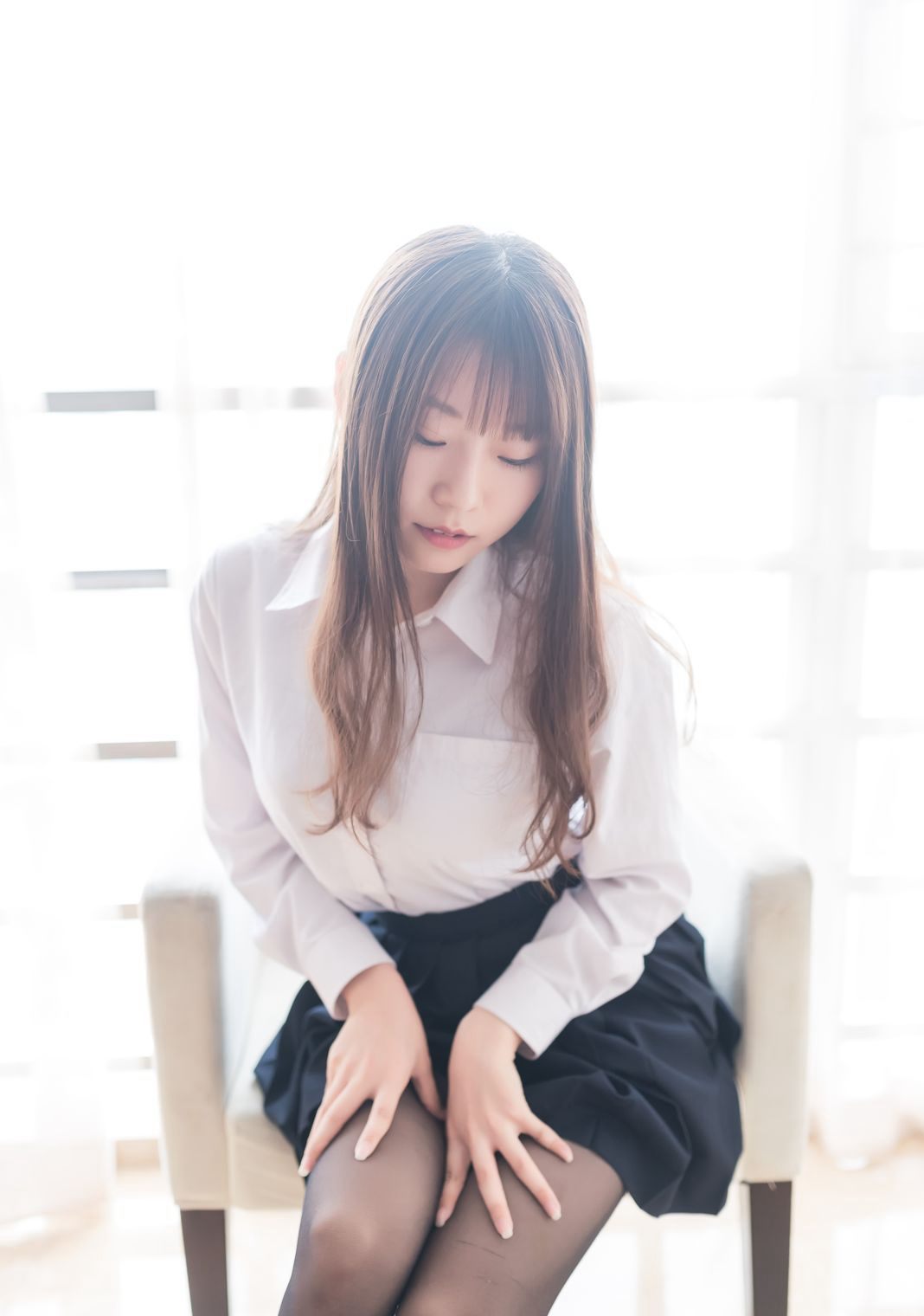 性感制服Cosplay美女大尺度香草喵露露黑丝图