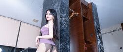 Beautyleg黑丝袜美腿性感高跟凉鞋腿模Avril