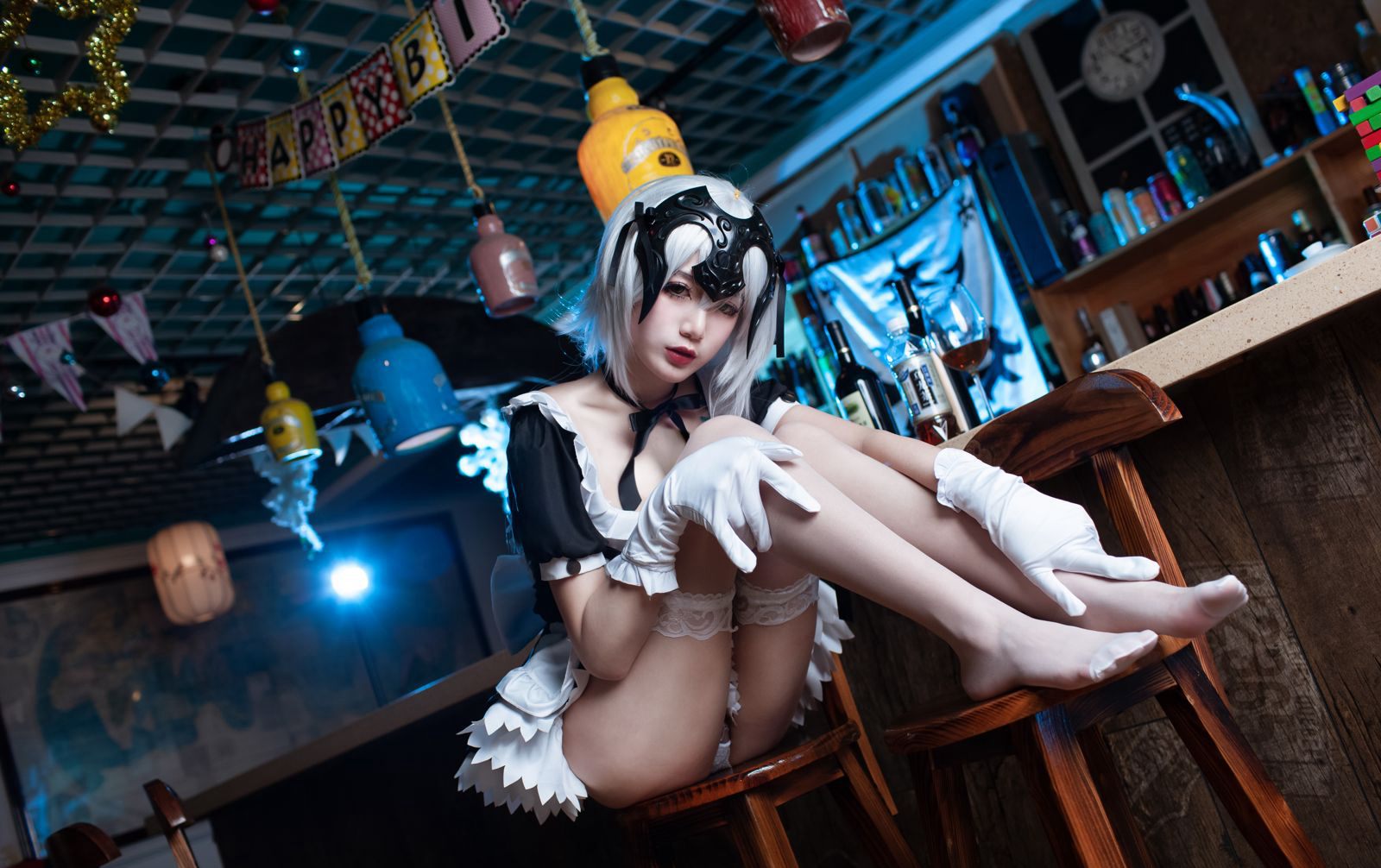 一米八的大梨子Cosplay大尺度超薄白丝袜高跟福利