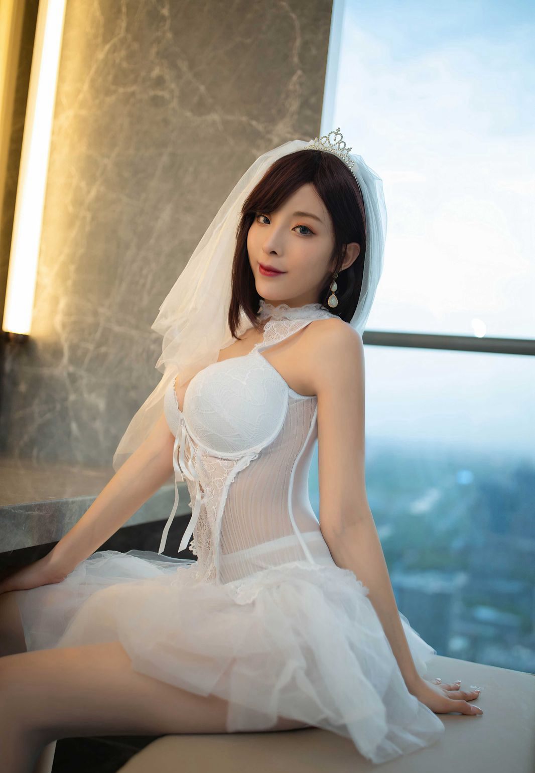 陈小喵性感白丝2020最新翘臀情趣内衣高清套图