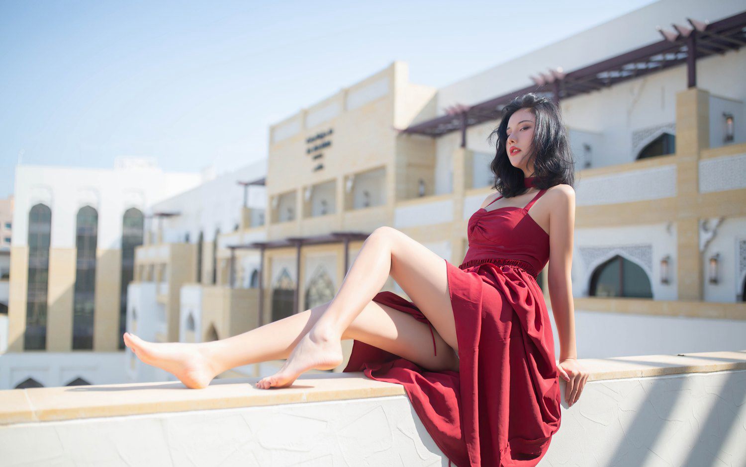 就是阿朱啊2020性感裸足诱惑美腿高清酒店风骚姿势