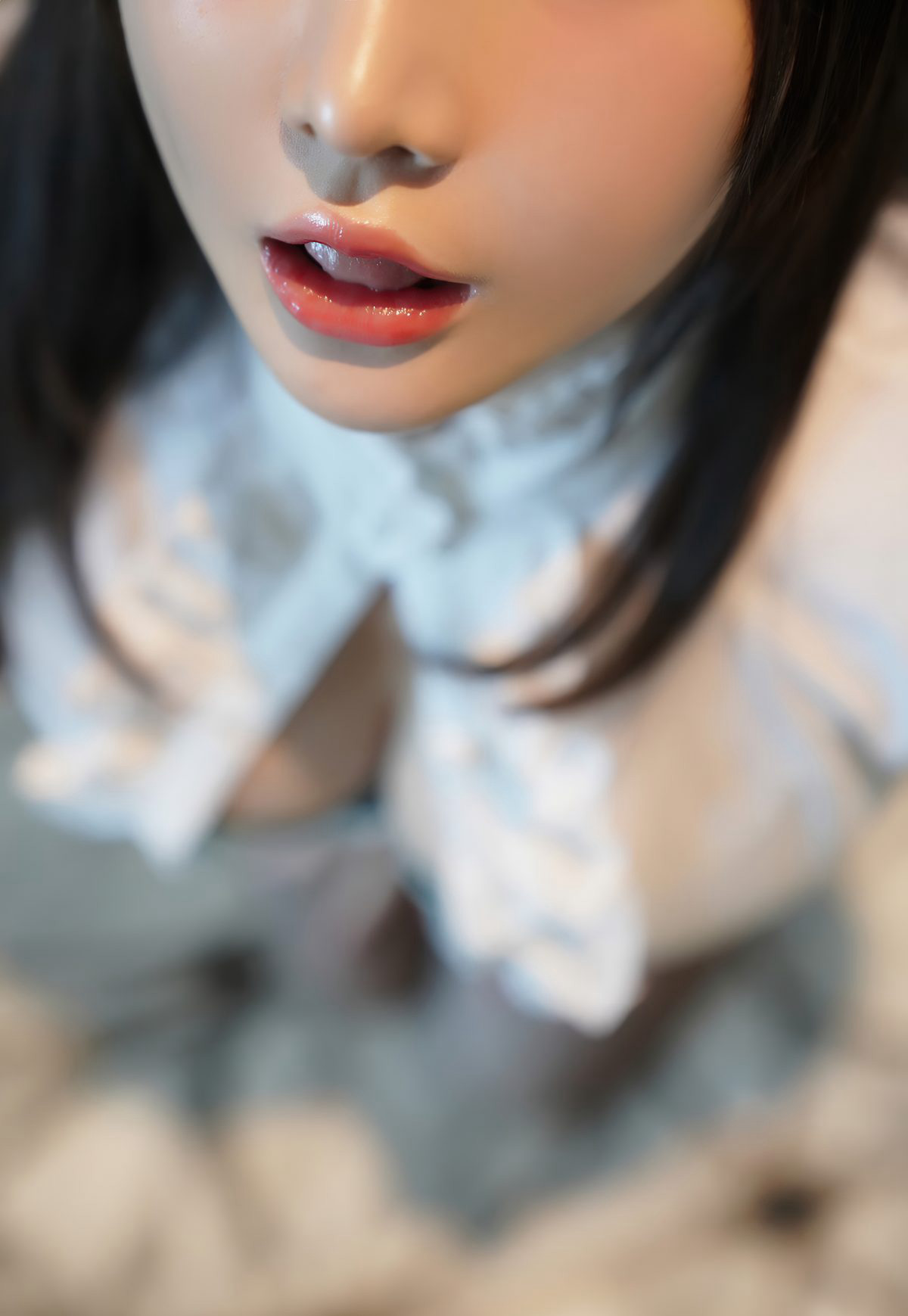 糯美子剧情系列性感白领秘书黑丝高跟裸胸美女2021