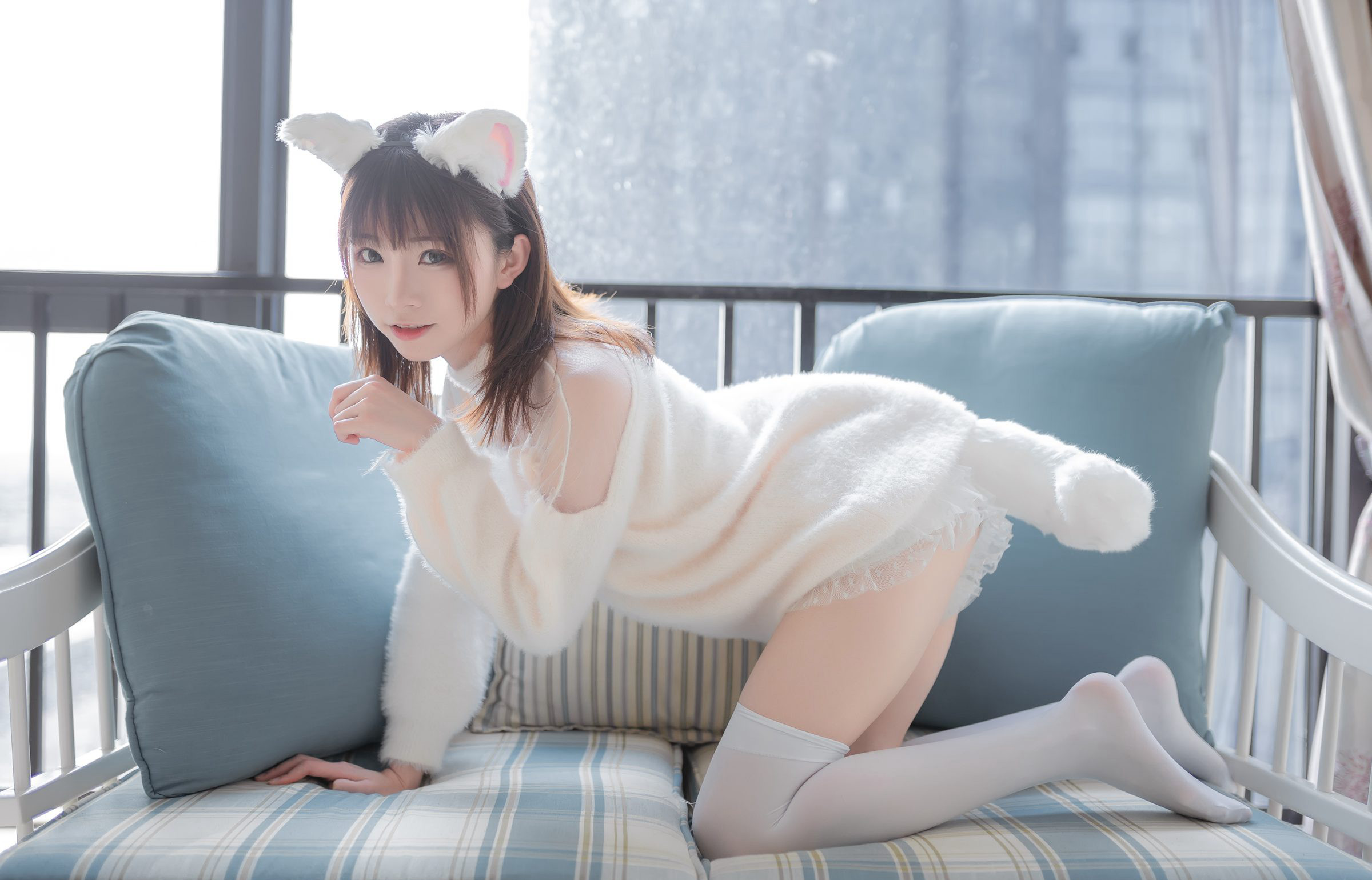 绮太郎白丝美腿大尺度美腿高清cosplay超污图