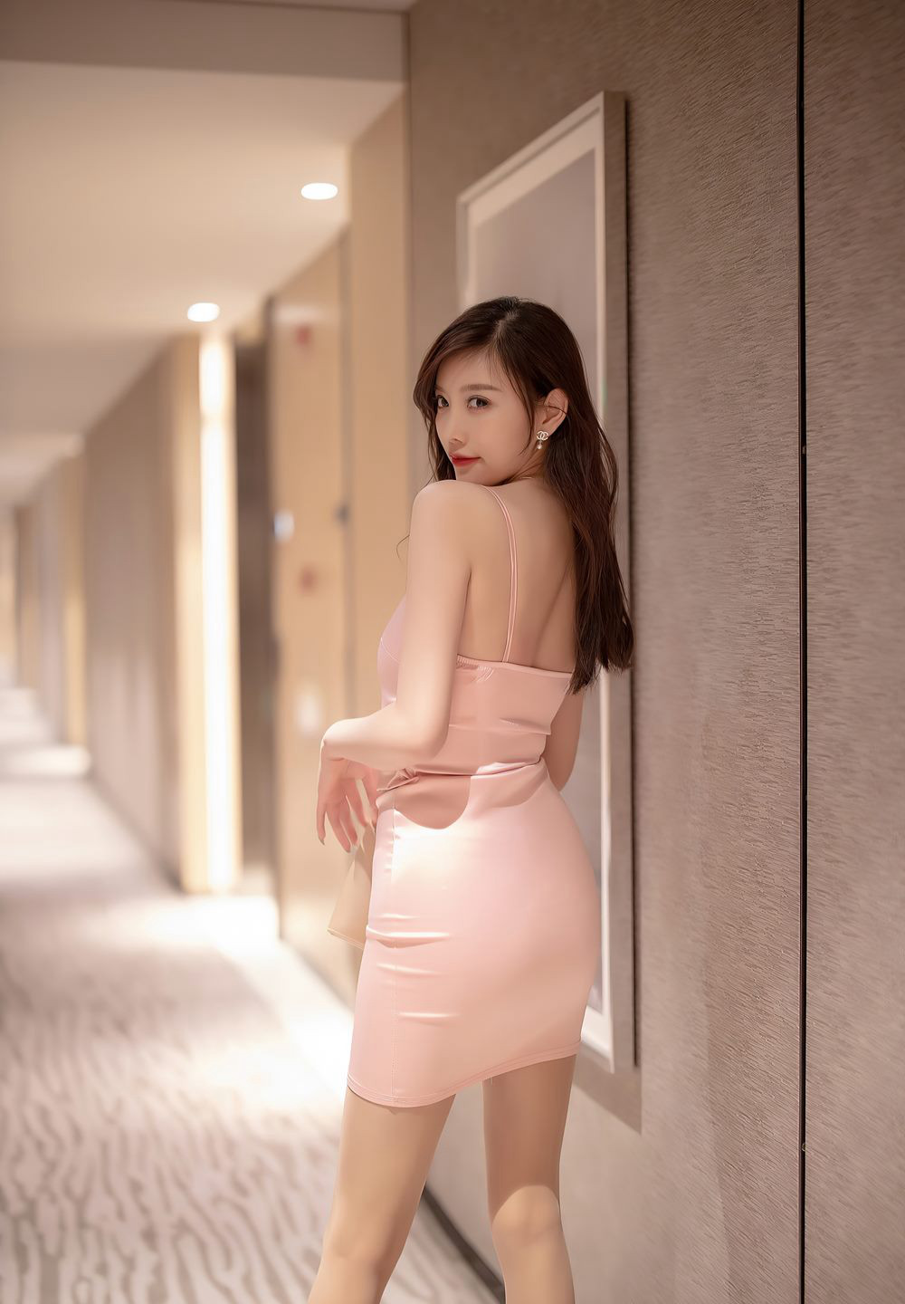 杨晨晨性感丝袜美腿极品紧身短裙诱惑高翘臀姿势