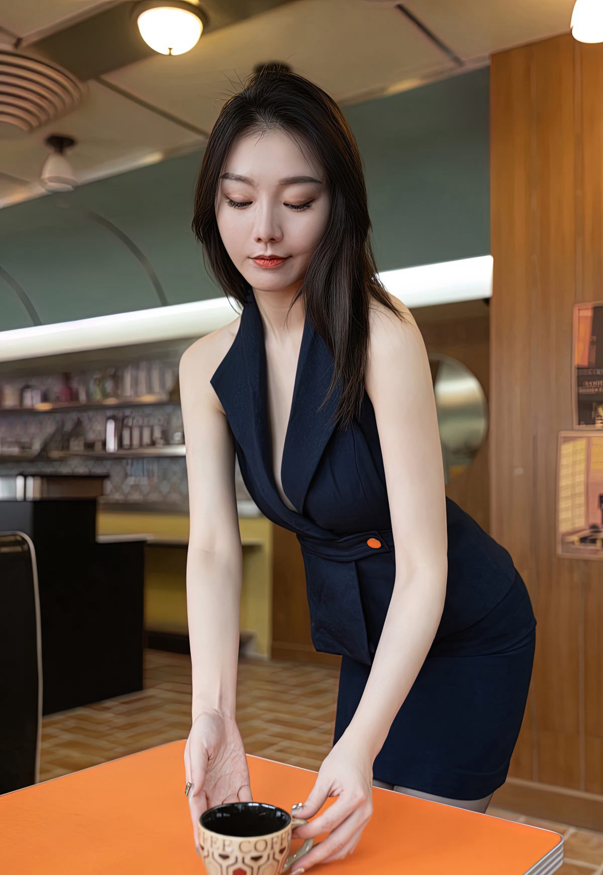 黑丝撅屁股安然Maleah办公室制服诱惑脱丝袜写真