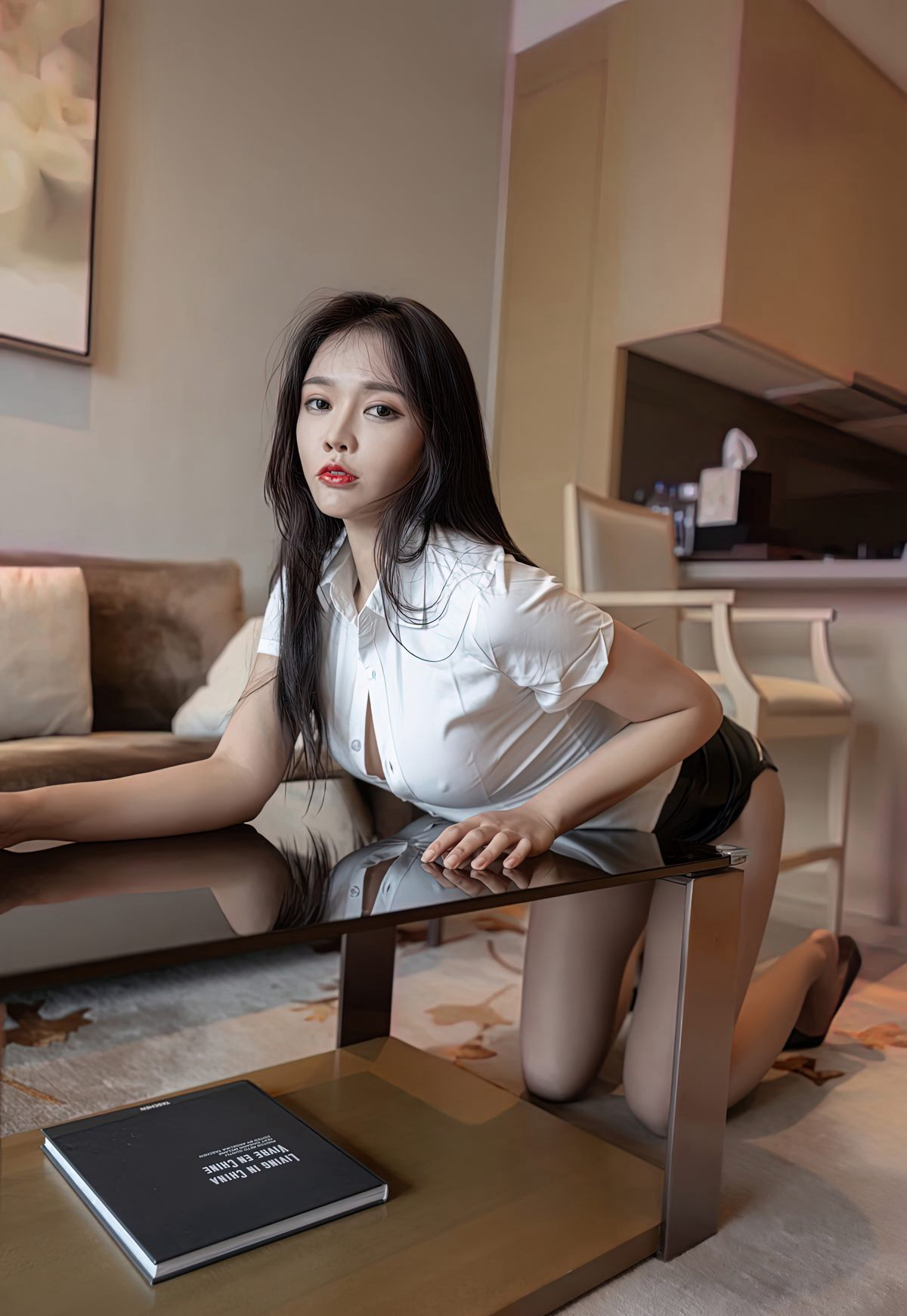 丝袜高跟美女制服诱惑OL美女丝袜美美女图片大胸