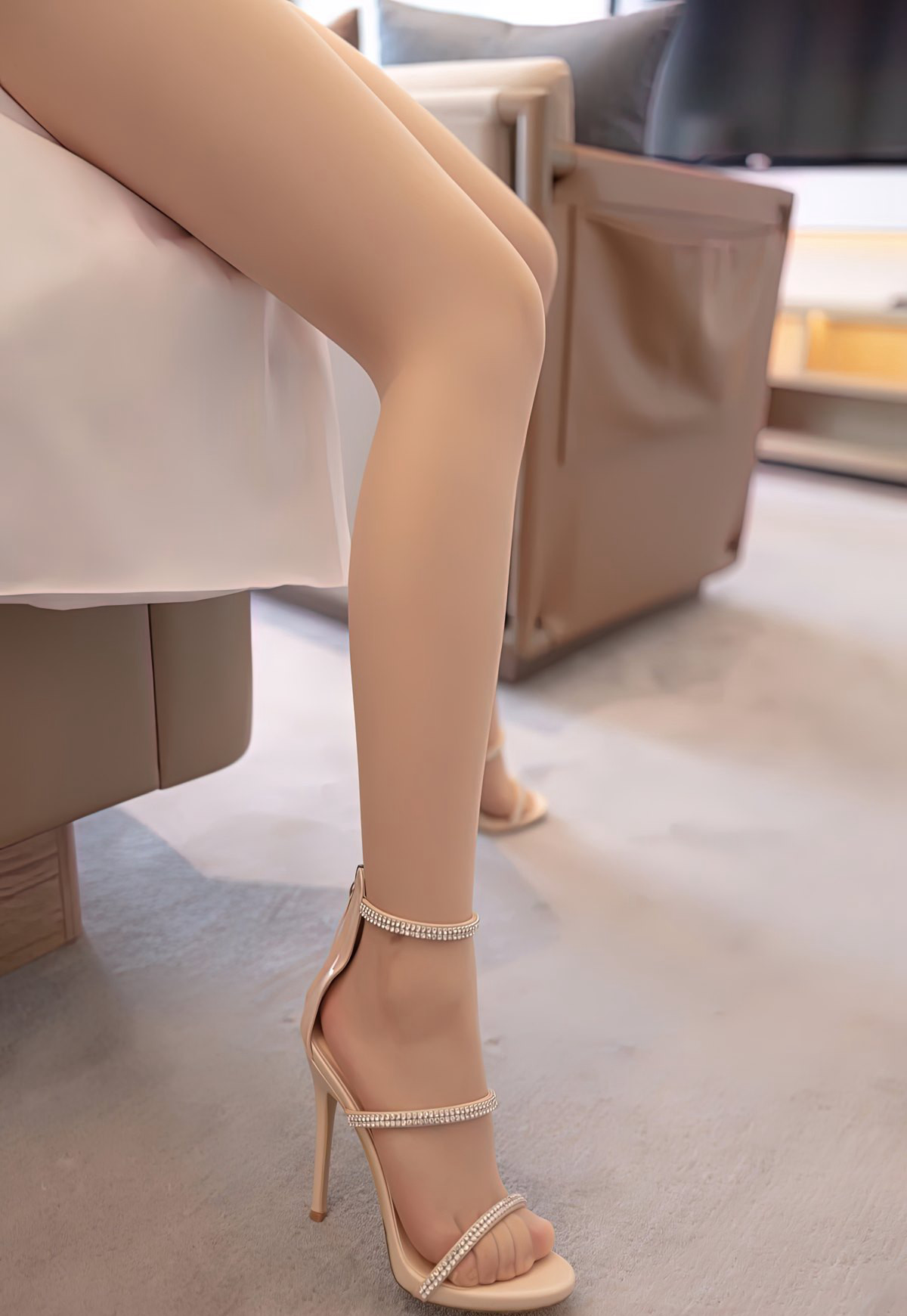 Cherry绯月樱肉丝无内极品美腿玉足高跟凉鞋极品大奶少妇