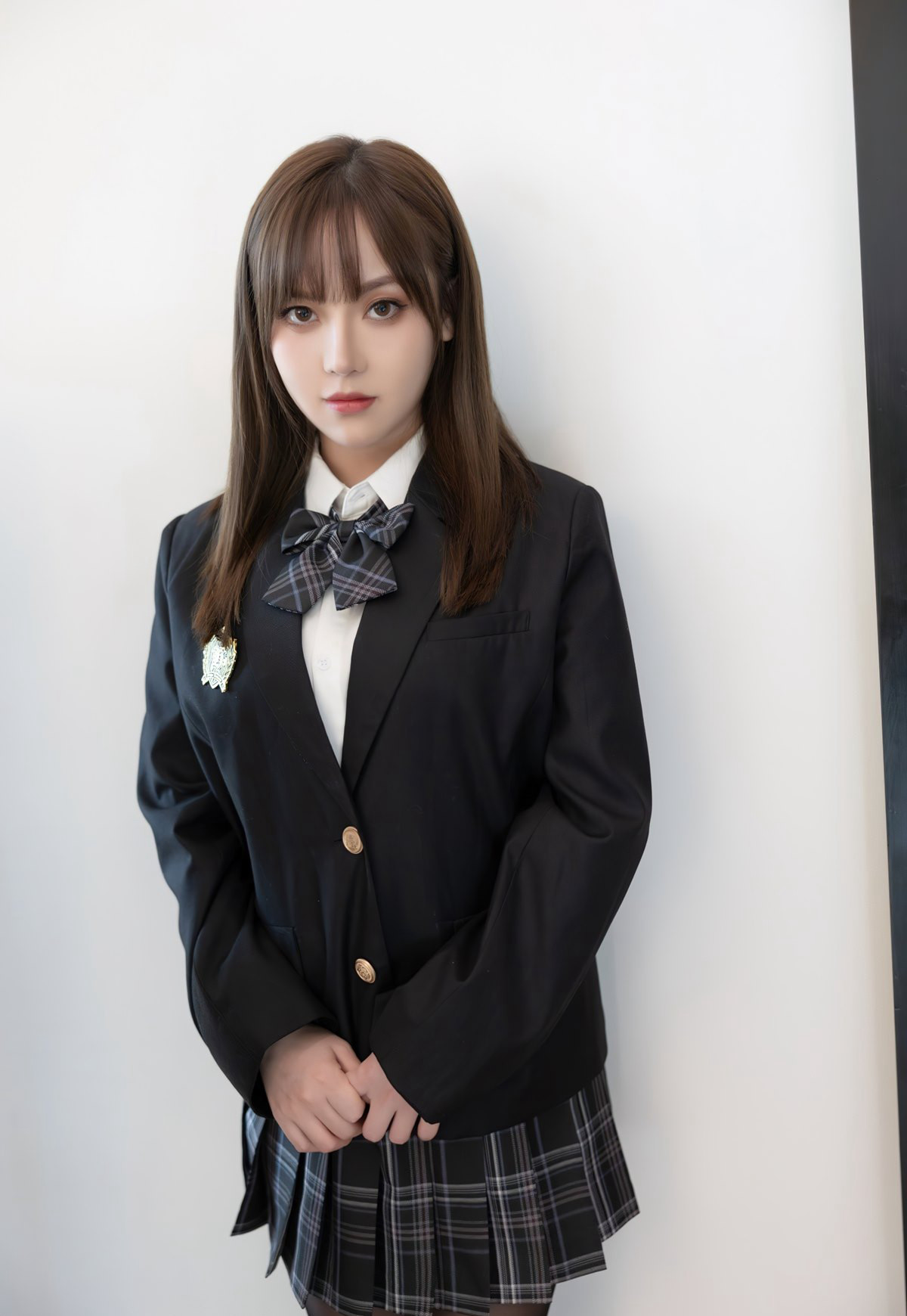 性感JK裙诱惑丰满美腿黑丝白嫩风骚美少妇豆瓣酱高清套图