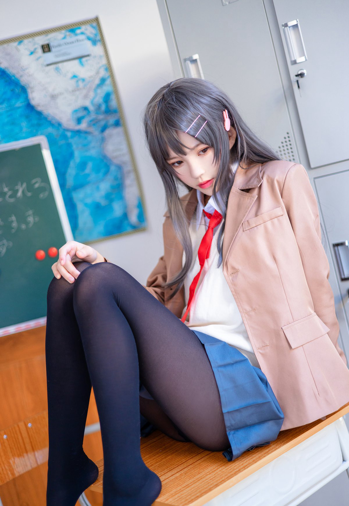 桜桃喵2022性感兔女郎黑丝袜超污黑丝美女cos污图