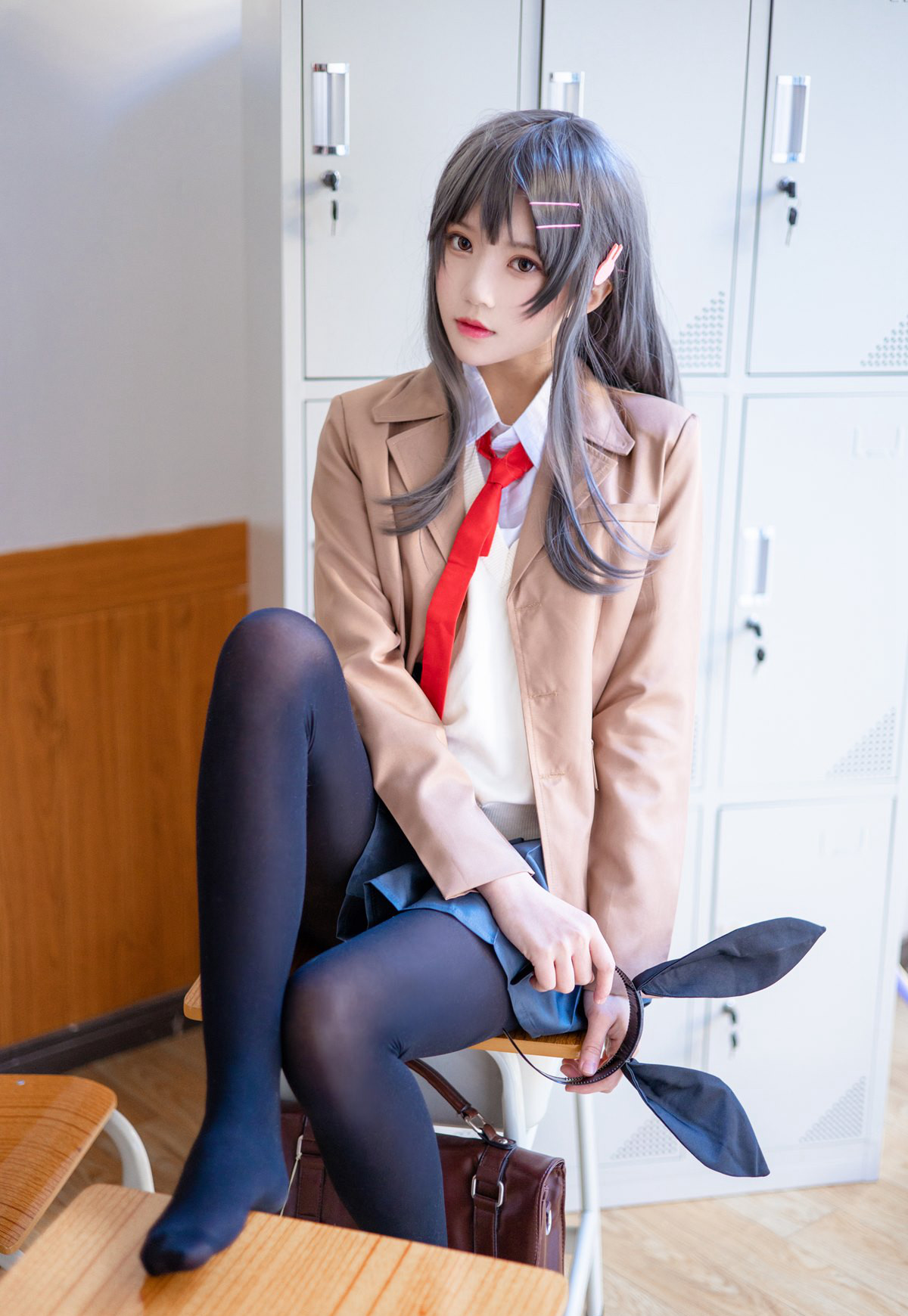 桜桃喵2022性感兔女郎黑丝袜超污黑丝美女cos污图