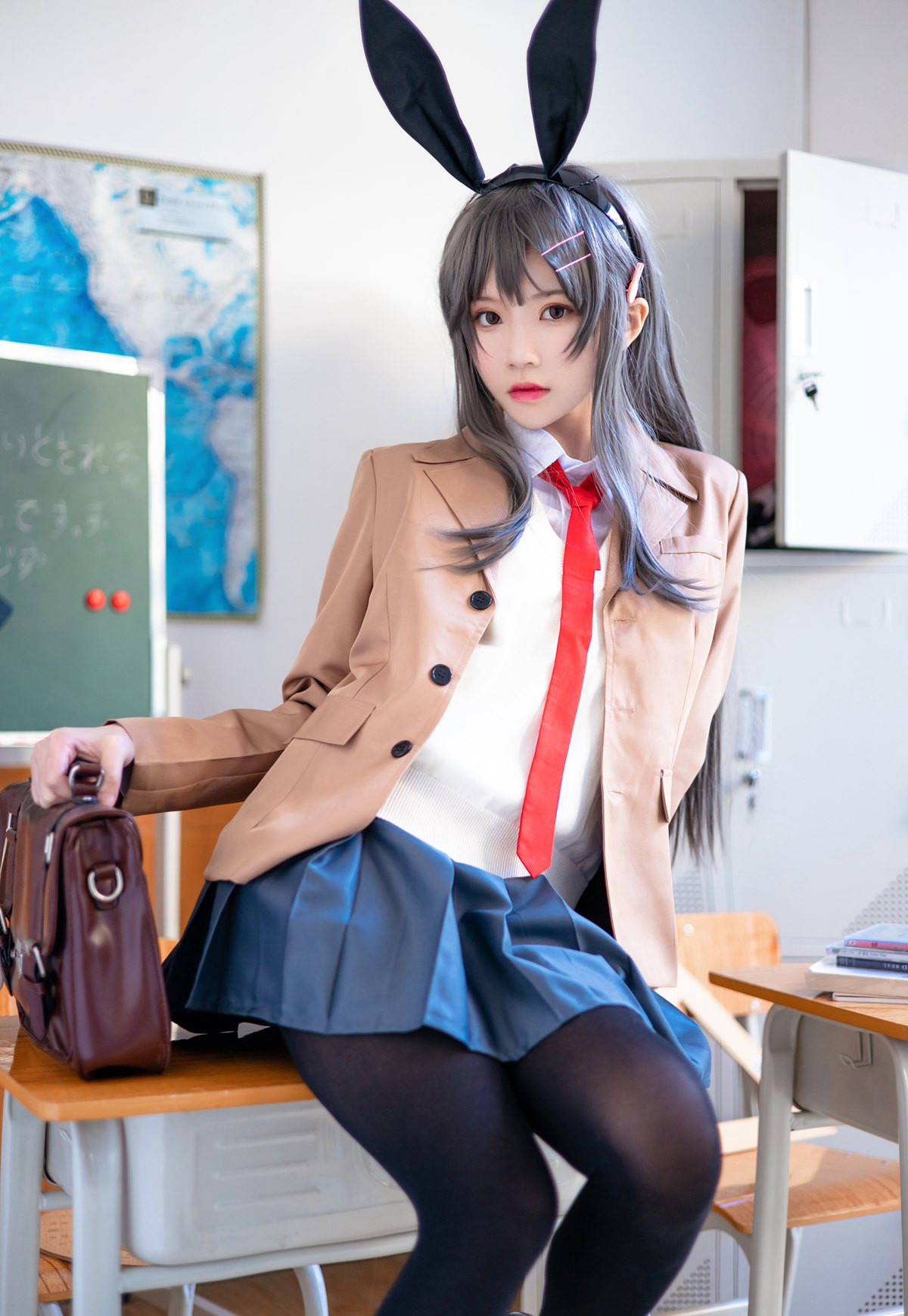 桜桃喵2022性感兔女郎黑丝袜超污黑丝美女cos污图