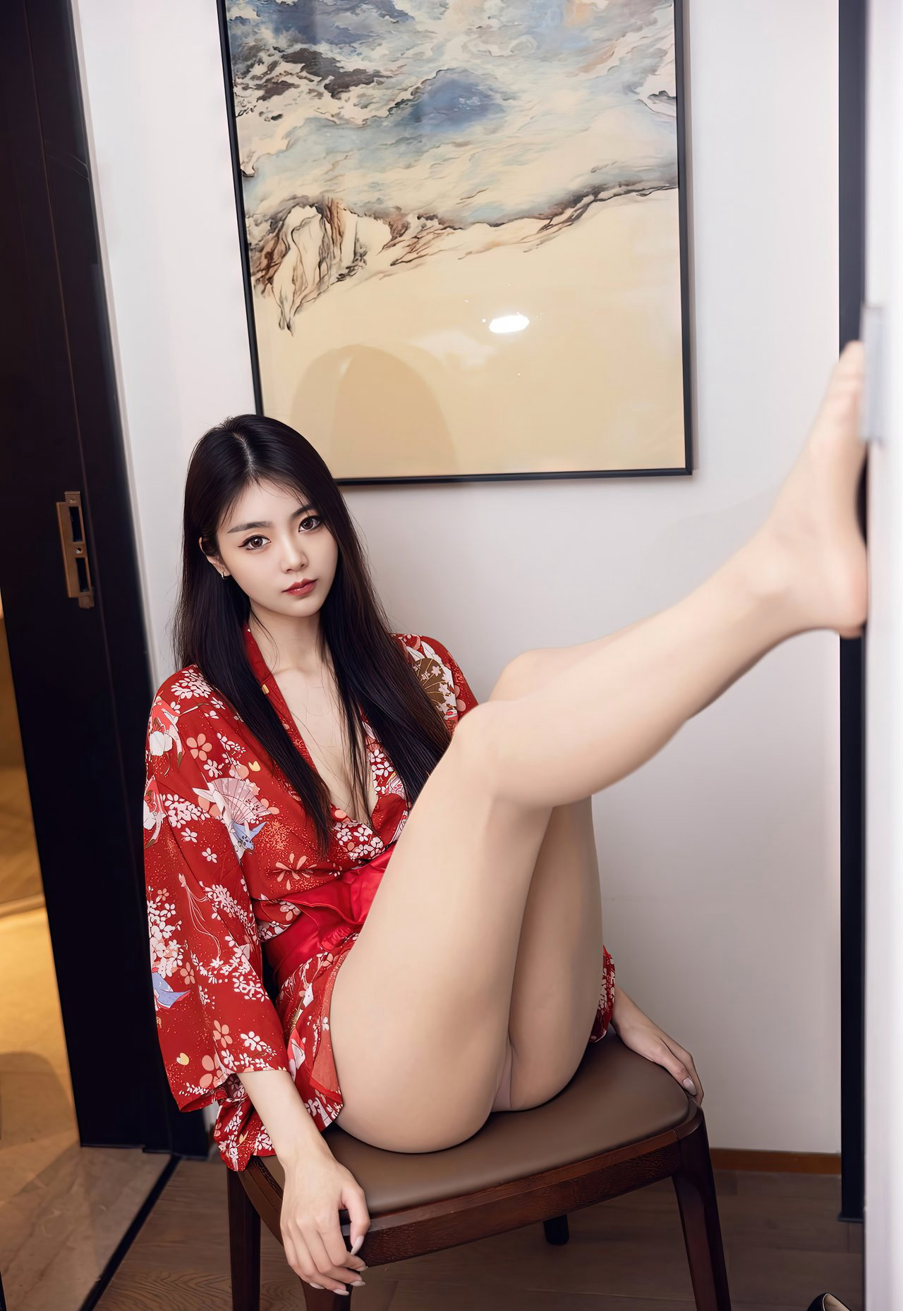 国模大尺度私拍放荡情趣丝袜校花尤蜜荟2022高清套图