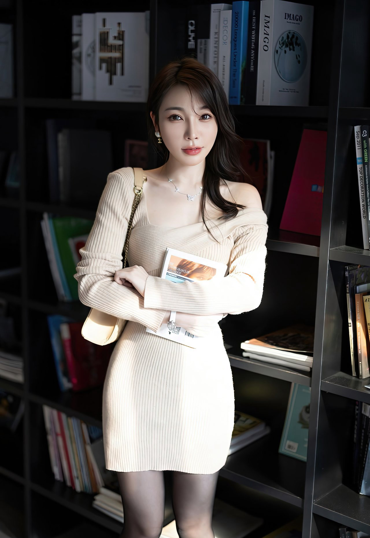 徐莉芝情趣黑丝无内床上美女黑色透明丝袜照片