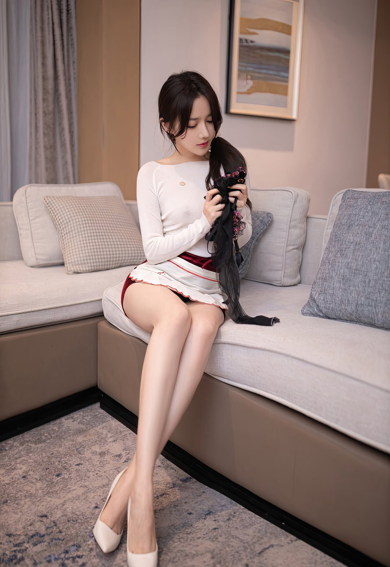 美女鱼子酱黑色丝袜透明蕾丝情趣极品露出合集无圣光福利