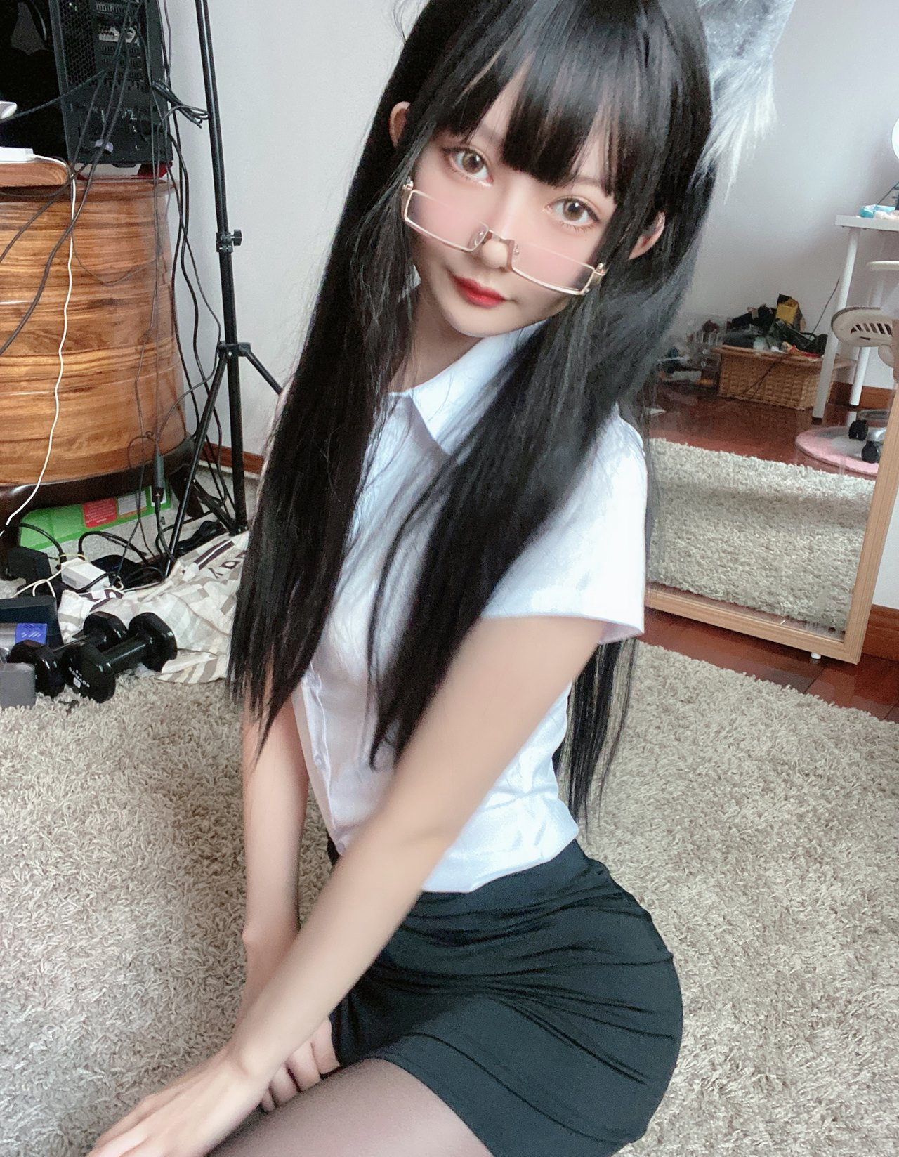 51酱美女老师cosplay大尺度超污动漫美女白丝美腿