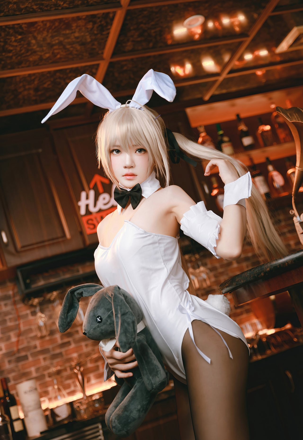 cosplay写真裸桜桃喵露私极品美女短裙制服丝袜美腿照