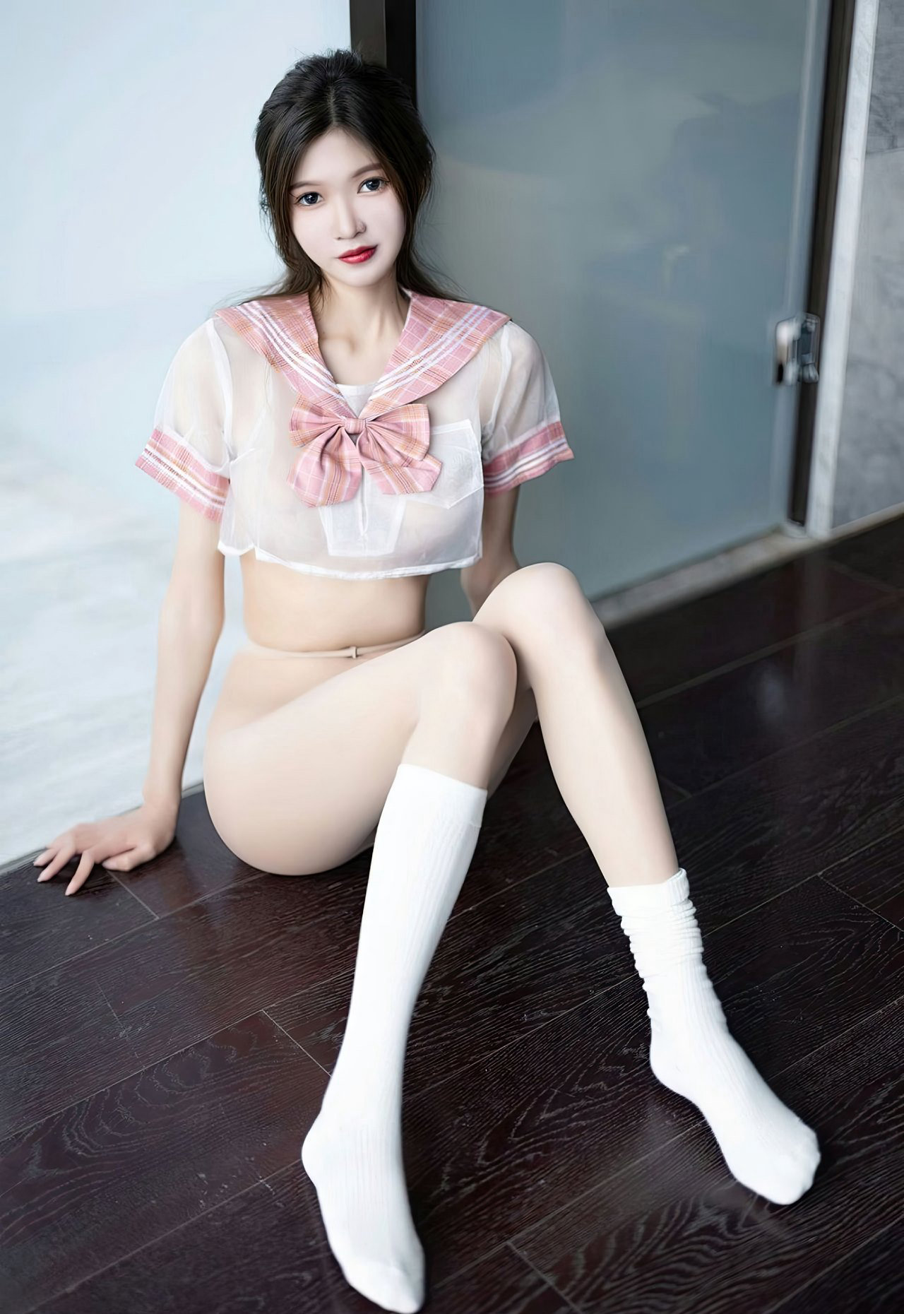 极品白丝玉足海军服COSPLAY丝袜写真大尺度无内