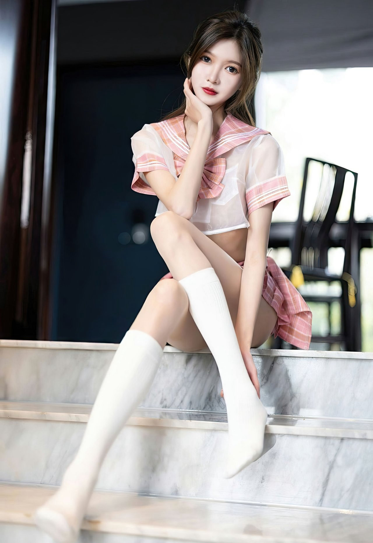 极品白丝玉足海军服COSPLAY丝袜写真大尺度无内