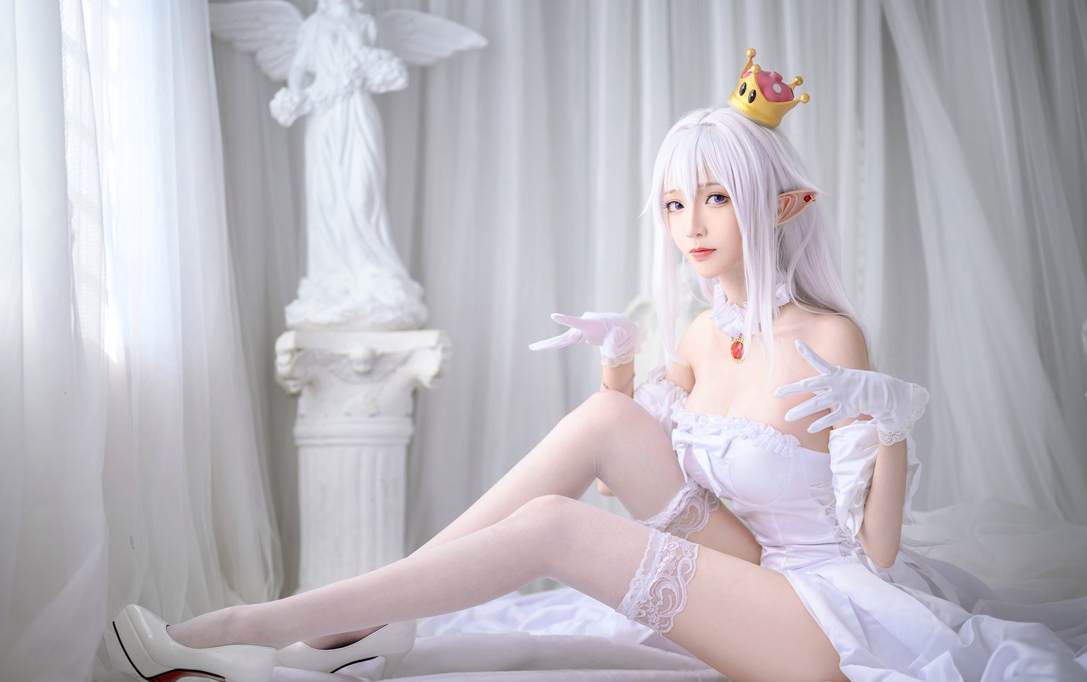 cos美女青青子极品白丝美腿玉足丝袜美图动漫美女无遮挡