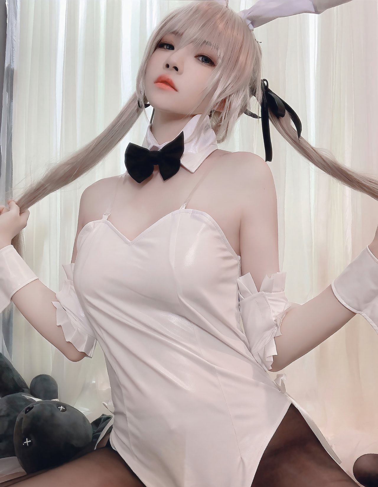 cosplay写真桜桃喵极品美女短裙制服丝袜美腿照