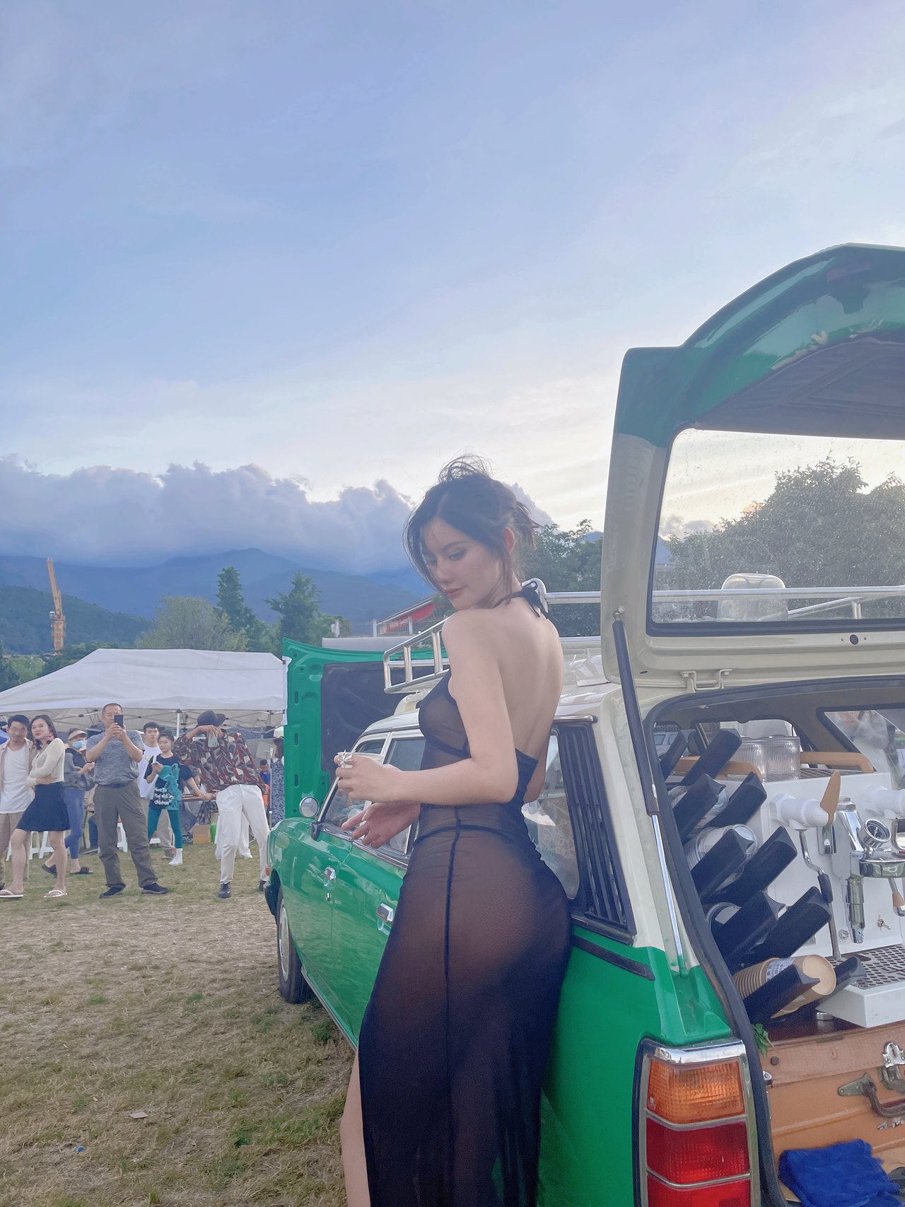 就是阿朱啊菜市场黑丝高跟性感曲线风骚诱惑高清图片