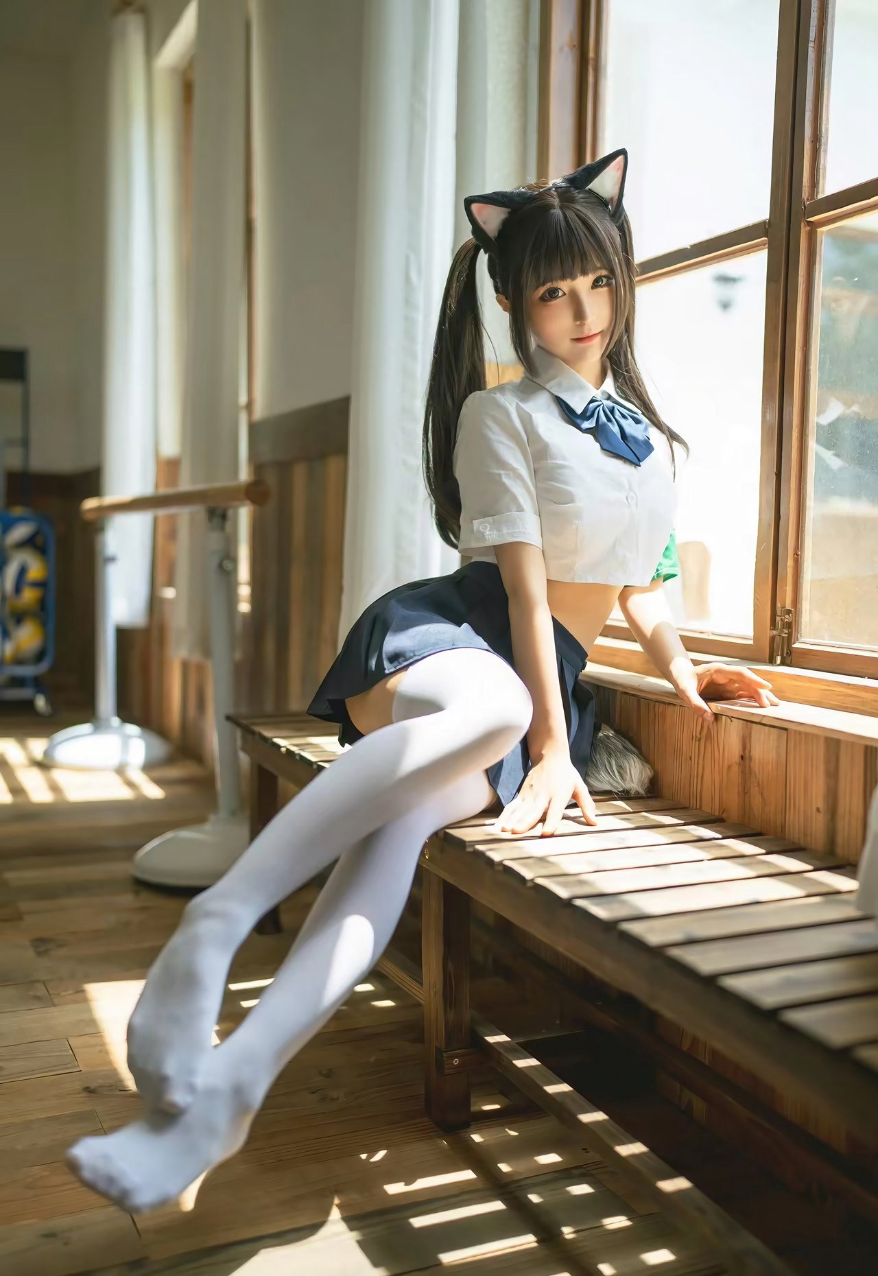 桜桃喵极度翘臀白丝JK动漫美女大胸二次元性感美女诱惑福利