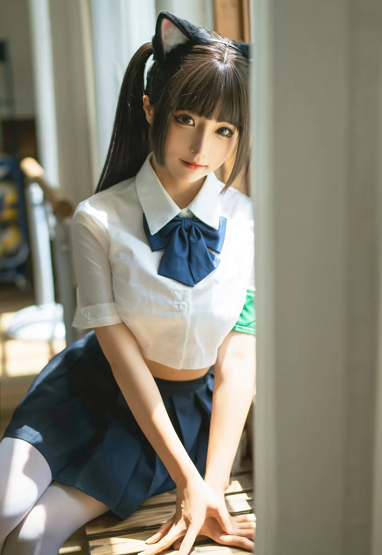 桜桃喵极度翘臀白丝JK动漫美女大胸二次元性感美女诱惑福利