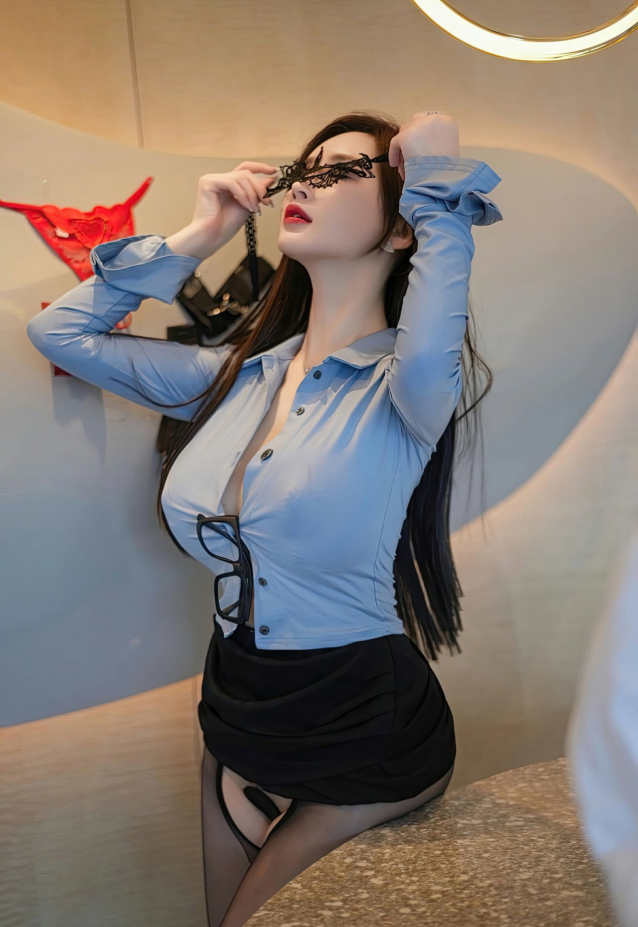 极度丰满大尺度诱惑美女尤妮丝性感黑丝大胸套图