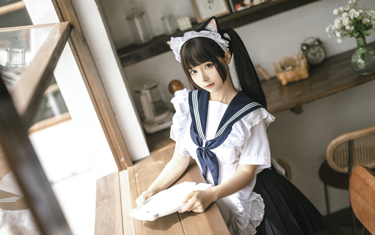 蠢沫沫2023cosplay美女大尺度白袜美腿丁字裤性感美臀