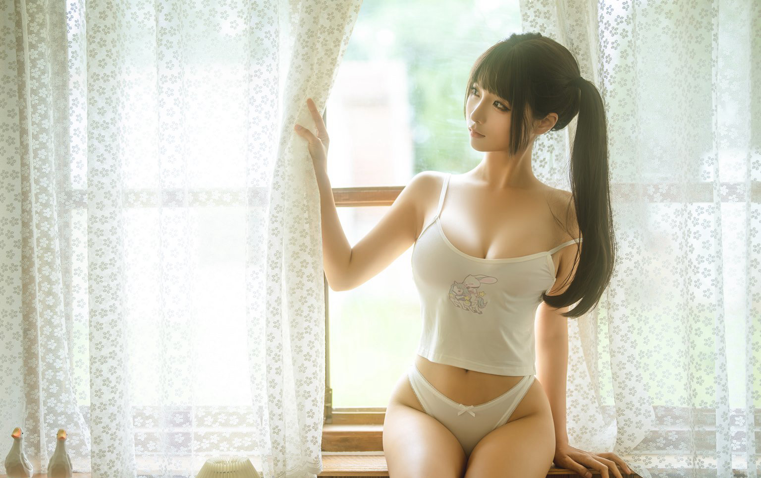 蠢沫沫2023cosplay美女大尺度白袜美腿丁字裤性感美臀