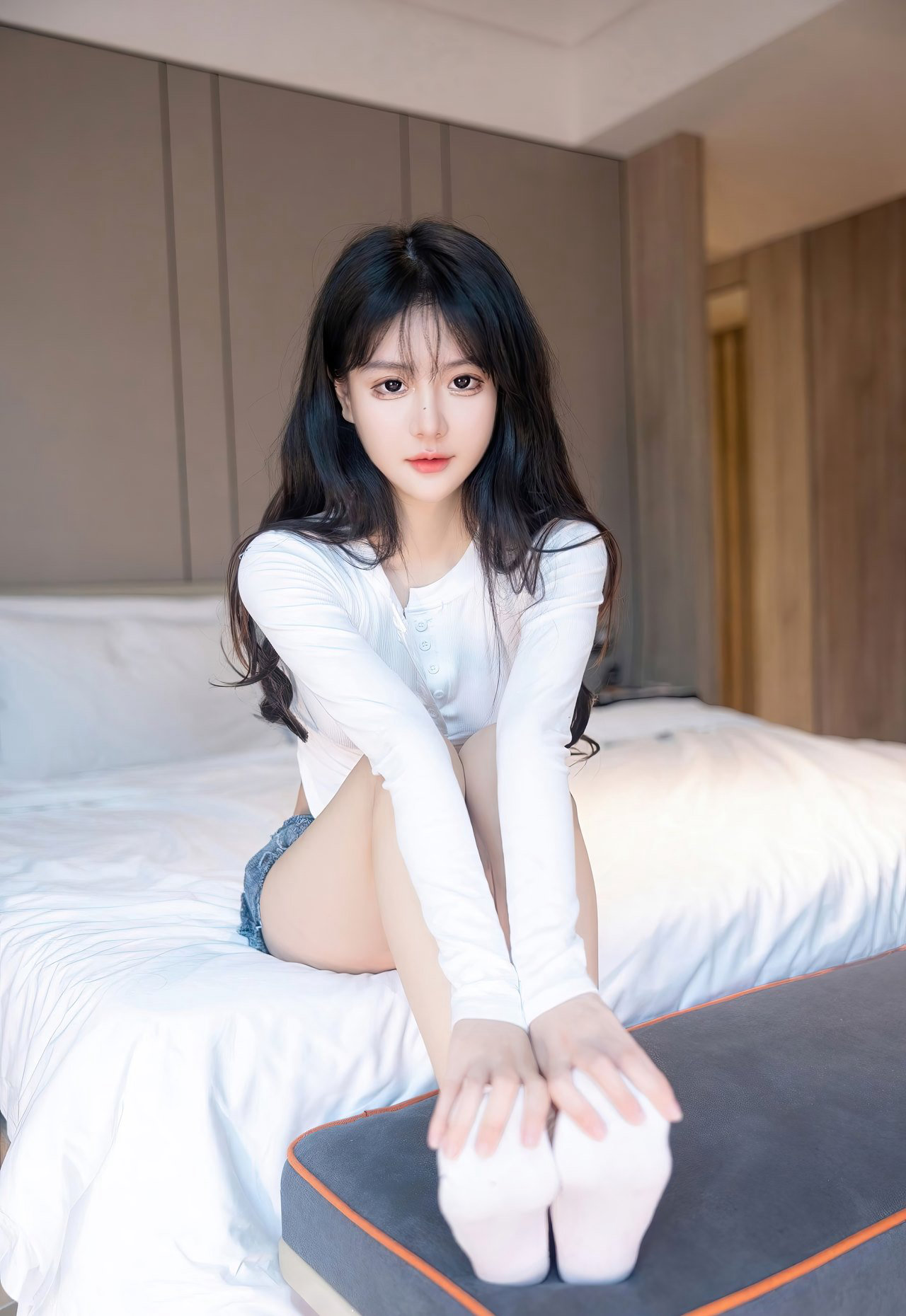 白袜热裤美女极品极度白皙美腿性感套图大尺度jk超污