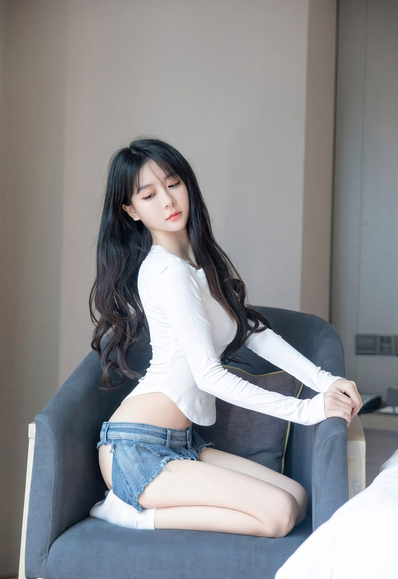 白袜热裤美女极品极度白皙美腿性感套图大尺度jk超污