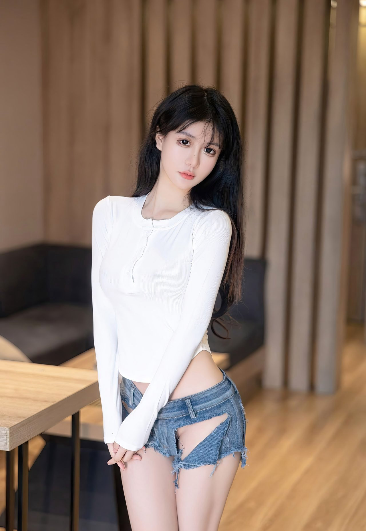 白袜热裤美女极品极度白皙美腿性感套图大尺度jk超污