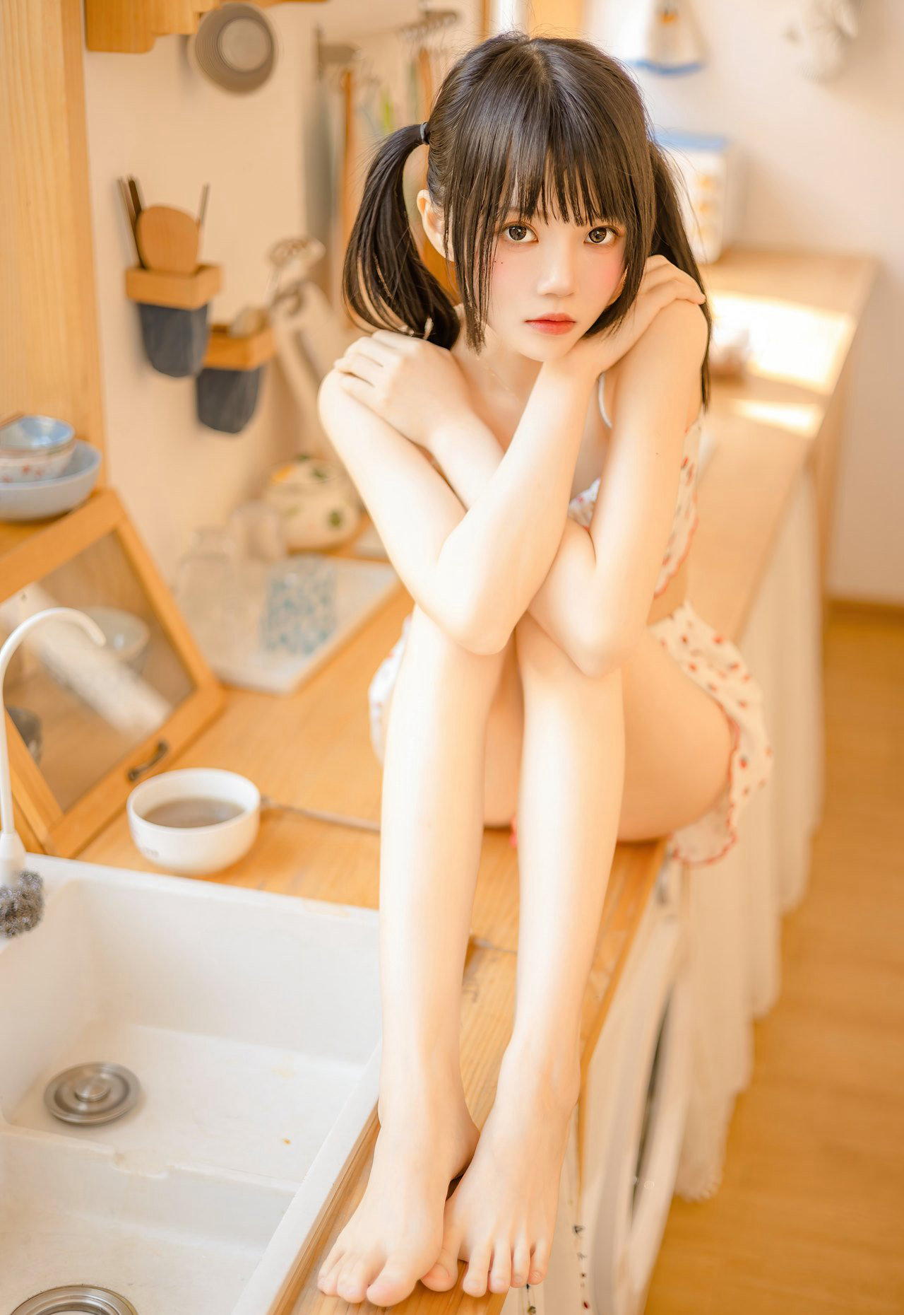 cosplay美女桜桃喵性感黑丝无内极品私房玉足写真