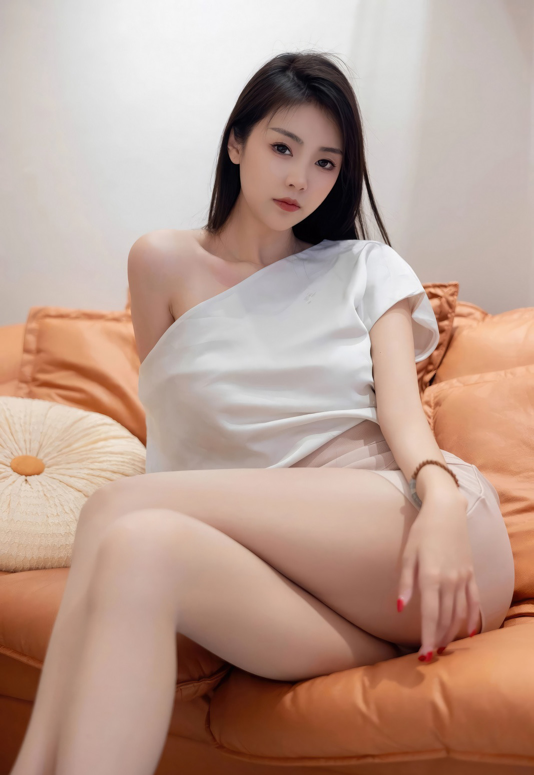 性感美腿美少妇可乐丰满大胸诱惑高跟肉丝无内超短裙秘书