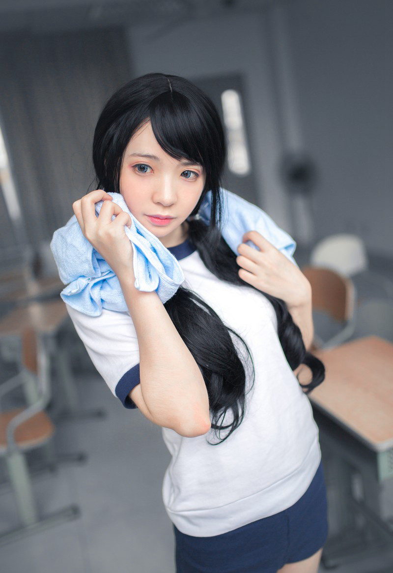 疯猫cosplay性感白丝美腿JK诱惑写真套图