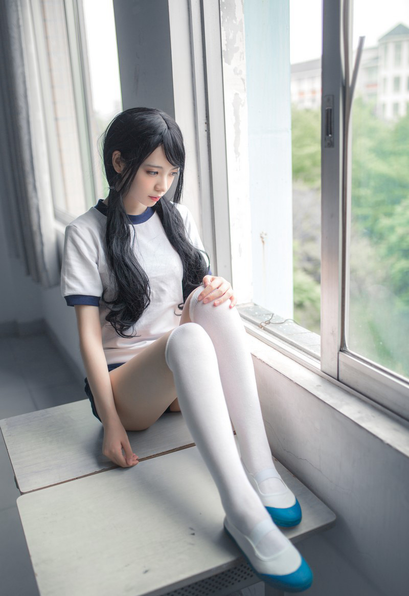 疯猫cosplay性感白丝美腿JK诱惑写真套图