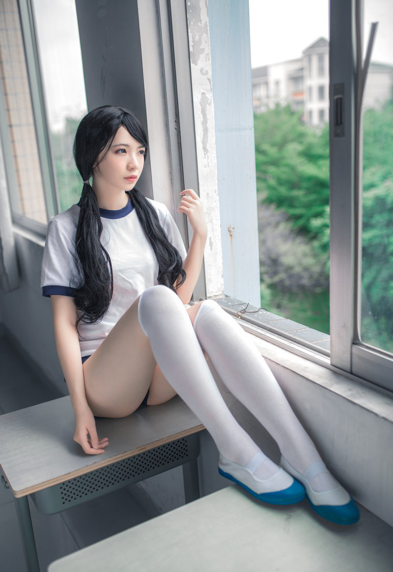 疯猫cosplay性感白丝美腿JK诱惑写真套图